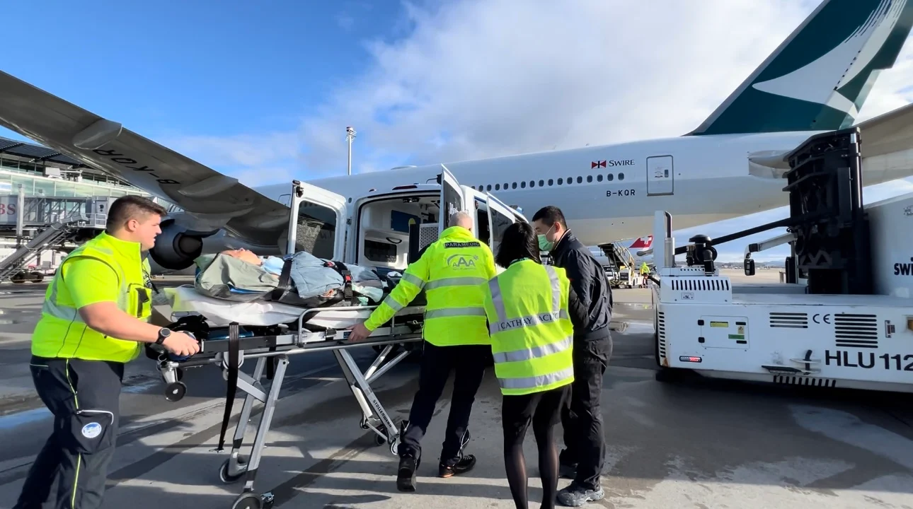 Commercial stretcher flight