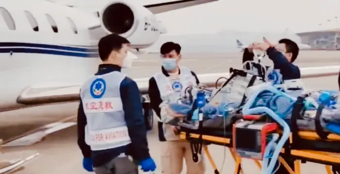 urgent ECMO patient air transport