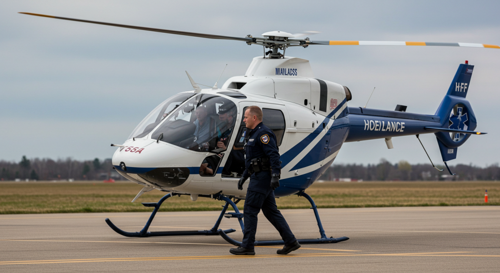How do I request an air medical transport?