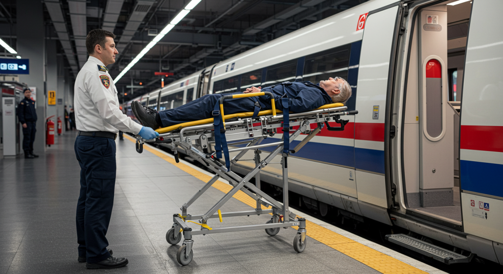 What does high-speed rail patient transfer stands for