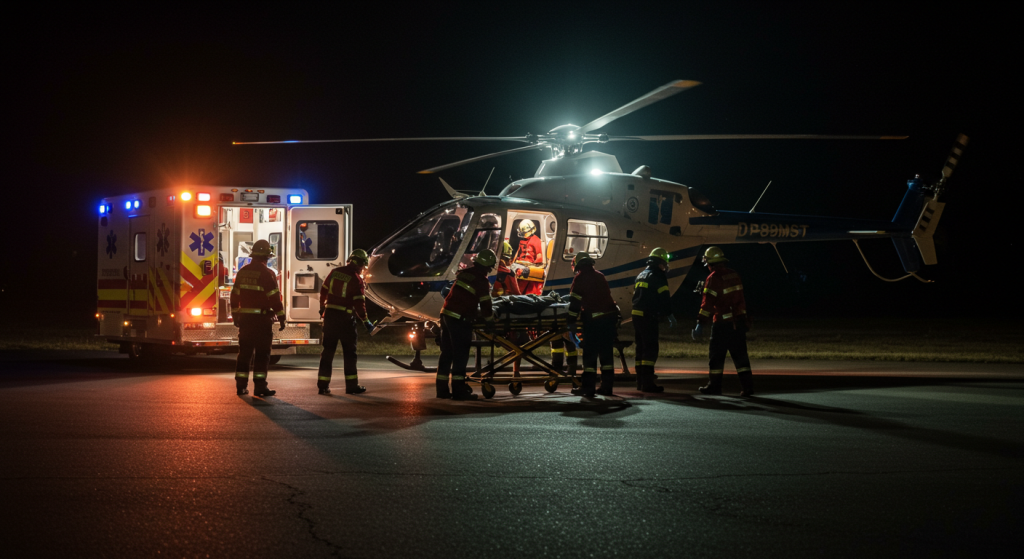 When is emergency air transport necessary